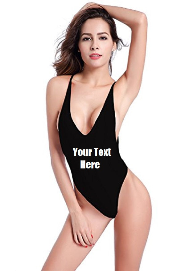 High Cut One Piece Thong Swimsuit